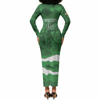 Custom Zimbabwe Rugby 2026 Long Sleeve Bodycon Dress Go Sables Sporty Grunge Style