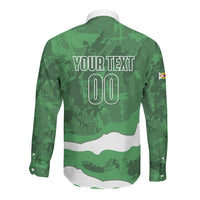 Custom Zimbabwe Rugby 2026 Long Sleeve Button Shirt Go Sables Sporty Grunge Style