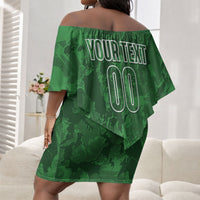 Custom Zimbabwe Rugby 2026 Off Shoulder Short Dress Go Sables Sporty Grunge Style