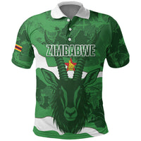 Custom Zimbabwe Rugby 2026 Polo Shirt Go Sables Sporty Grunge Style