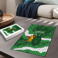 Custom Zimbabwe Rugby 2026 Puzzle Go Sables Sporty Grunge Style