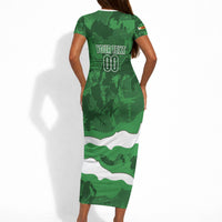 Custom Zimbabwe Rugby 2026 Short Sleeve Bodycon Dress Go Sables Sporty Grunge Style