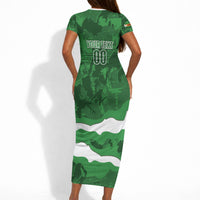 Custom Zimbabwe Rugby 2026 Short Sleeve Bodycon Dress Go Sables Sporty Grunge Style