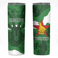 Custom Zimbabwe Rugby 2026 Skinny Tumbler Go Sables Sporty Grunge Style