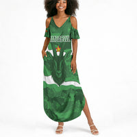 Custom Zimbabwe Rugby 2026 Summer Maxi Dress Go Sables Sporty Grunge Style