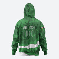 Custom Zimbabwe Rugby 2026 Zip Hoodie Go Sables Sporty Grunge Style