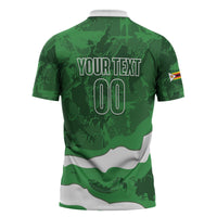 Custom Zimbabwe Rugby 2026 Zipper Polo Shirt Go Sables Sporty Grunge Style