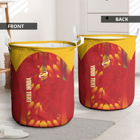 Custom Spain Rugby 2026 Laundry Basket Vamos Los Leones Red Version