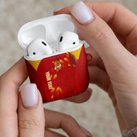Custom Spain Rugby 2026 AirPods Case Vamos Los Leones Red Version