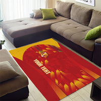 Custom Spain Rugby 2026 Area Rug Vamos Los Leones Red Version