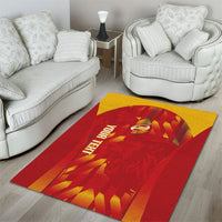 Custom Spain Rugby 2026 Area Rug Vamos Los Leones Red Version