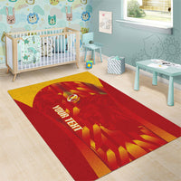 Custom Spain Rugby 2026 Area Rug Vamos Los Leones Red Version