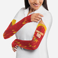 Custom Spain Rugby 2026 Arm Sleeves Vamos Los Leones Red Version