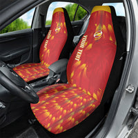 Custom Spain Rugby 2026 Car Seat Cover Vamos Los Leones Red Version