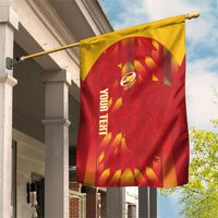 Custom Spain Rugby 2026 Garden Flag Vamos Los Leones Red Version