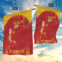 Custom Spain Rugby 2026 Garden Flag Vamos Los Leones Red Version