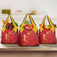 Custom Spain Rugby 2026 Grocery Bag Vamos Los Leones Red Version