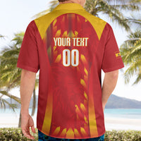 Custom Spain Rugby 2026 Hawaiian Shirt Vamos Los Leones Red Version