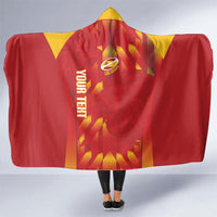 Custom Spain Rugby 2026 Hooded Blanket Vamos Los Leones Red Version