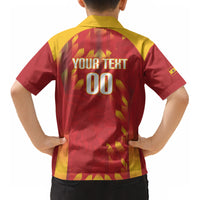 Custom Spain Rugby 2026 Kid Hawaiian Shirt Vamos Los Leones Red Version