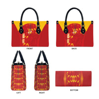 Custom Spain Rugby 2026 Leather Bag Vamos Los Leones Red Version