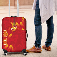 Custom Spain Rugby 2026 Luggage Cover Vamos Los Leones Red Version