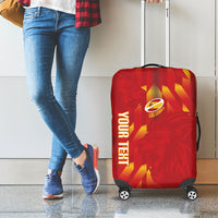 Custom Spain Rugby 2026 Luggage Cover Vamos Los Leones Red Version