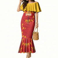Custom Spain Rugby 2026 Mermaid Dress Vamos Los Leones Red Version