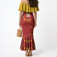 Custom Spain Rugby 2026 Mermaid Dress Vamos Los Leones Red Version