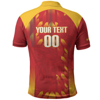 Custom Spain Rugby 2026 Polo Shirt Vamos Los Leones Red Version