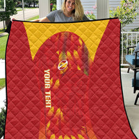 Custom Spain Rugby 2026 Quilt Vamos Los Leones Red Version
