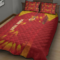 Custom Spain Rugby 2026 Quilt Bed Set Vamos Los Leones Red Version