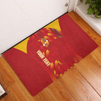 Custom Spain Rugby 2026 Rubber Doormat Vamos Los Leones Red Version