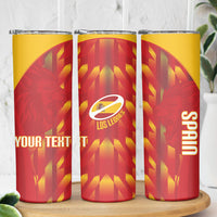 Custom Spain Rugby 2026 Skinny Tumbler Vamos Los Leones Red Version