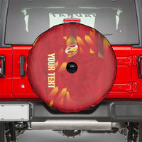 Custom Spain Rugby 2026 Spare Tire Cover Vamos Los Leones Red Version