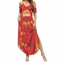 Custom Spain Rugby 2026 Summer Maxi Dress Vamos Los Leones Red Version