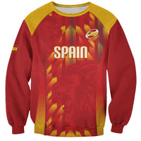 Custom Spain Rugby 2026 Sweatshirt Vamos Los Leones Red Version