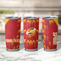 Custom Spain Rugby 2026 Tumbler Cup Vamos Los Leones Red Version