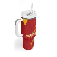 Custom Spain Rugby 2026 Tumbler With Handle Vamos Los Leones Red Version