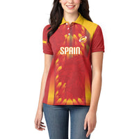 Custom Spain Rugby 2026 Women Polo Shirt Vamos Los Leones Red Version