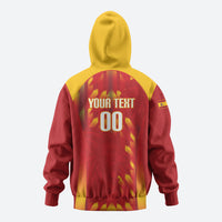 Custom Spain Rugby 2026 Zip Hoodie Vamos Los Leones Red Version