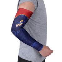 Custom Spain Rugby 2026 Arm Sleeves Vamos Los Leones Blue Version