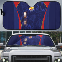 Custom Spain Rugby 2026 Auto Sun Shade Vamos Los Leones Blue Version