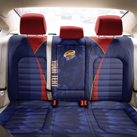 Custom Spain Rugby 2026 Back Car Seat Cover Vamos Los Leones Blue Version