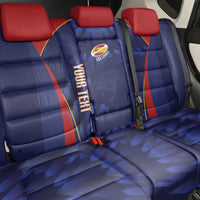 Custom Spain Rugby 2026 Back Car Seat Cover Vamos Los Leones Blue Version