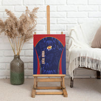 Custom Spain Rugby 2026 Canvas Wall Art Vamos Los Leones Blue Version