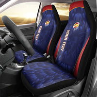 Custom Spain Rugby 2026 Car Seat Cover Vamos Los Leones Blue Version