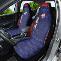 Custom Spain Rugby 2026 Car Seat Cover Vamos Los Leones Blue Version