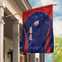 Custom Spain Rugby 2026 Garden Flag Vamos Los Leones Blue Version