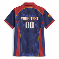 Custom Spain Rugby 2026 Hawaiian Shirt Vamos Los Leones Blue Version